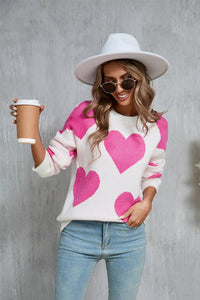 Valentine Heart Knit Sweater