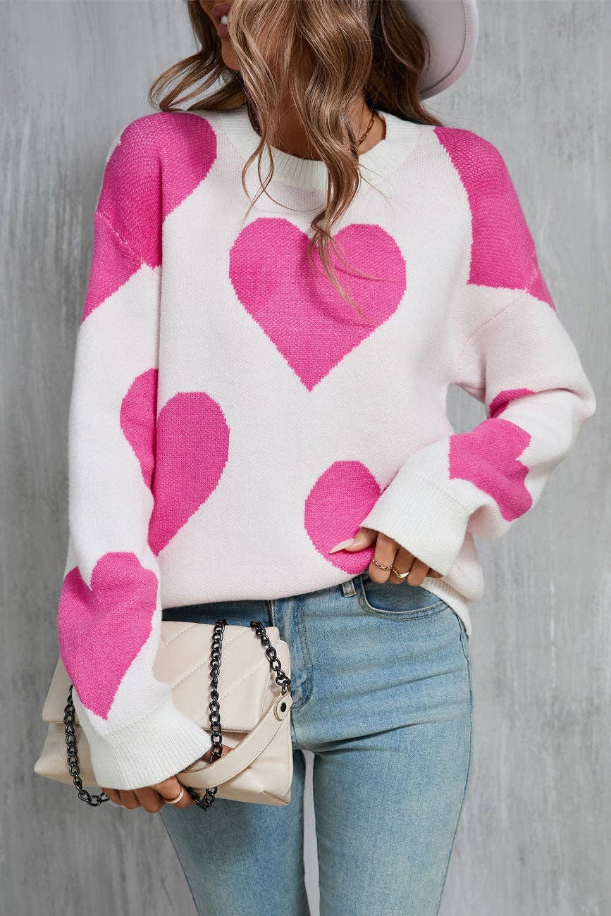 Valentine Heart Knit Sweater