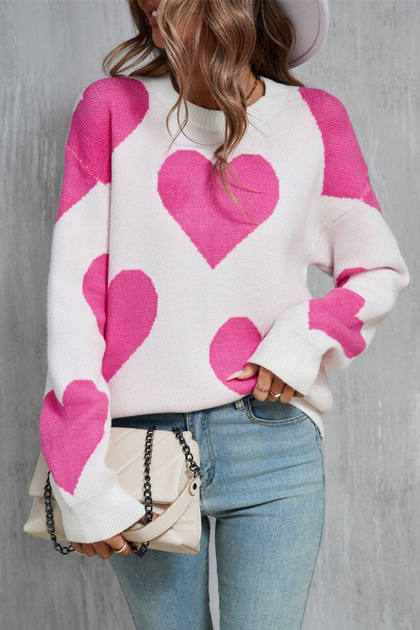 Valentine Heart Knit Sweater