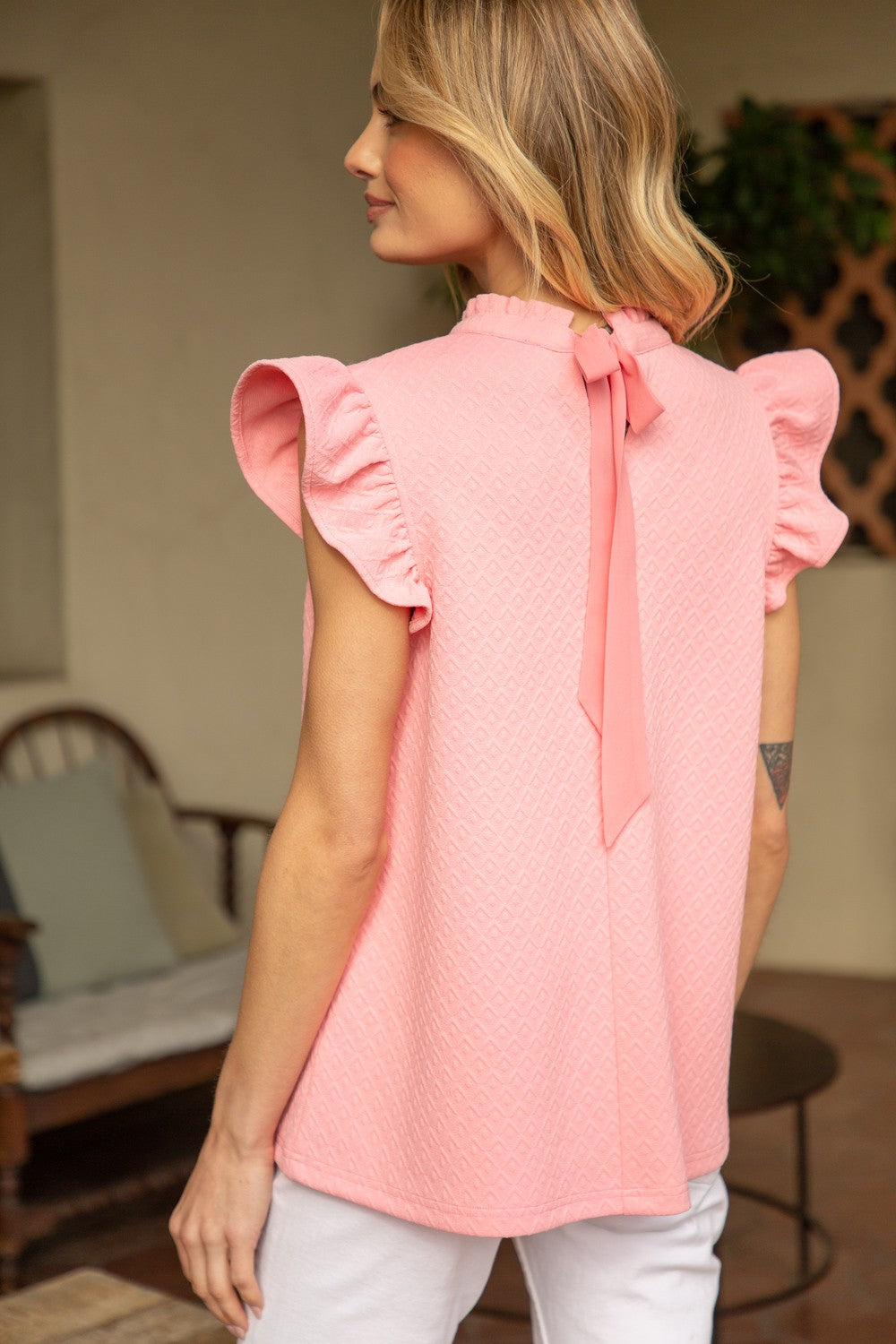 Ruffle Sleeve Blouse