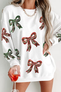 Bow Sequin Sweatshirt