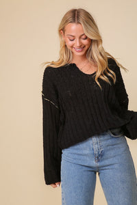 Stitched Sweater Top