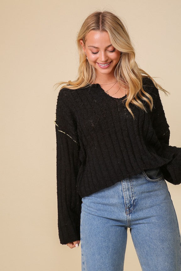 Stitched Sweater Top