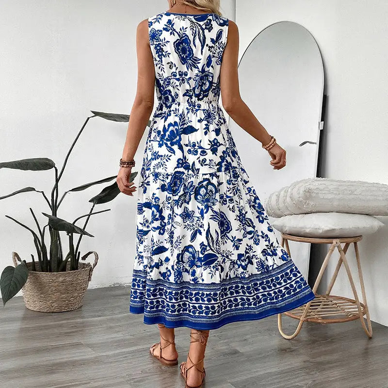 Blue Floral Maxi