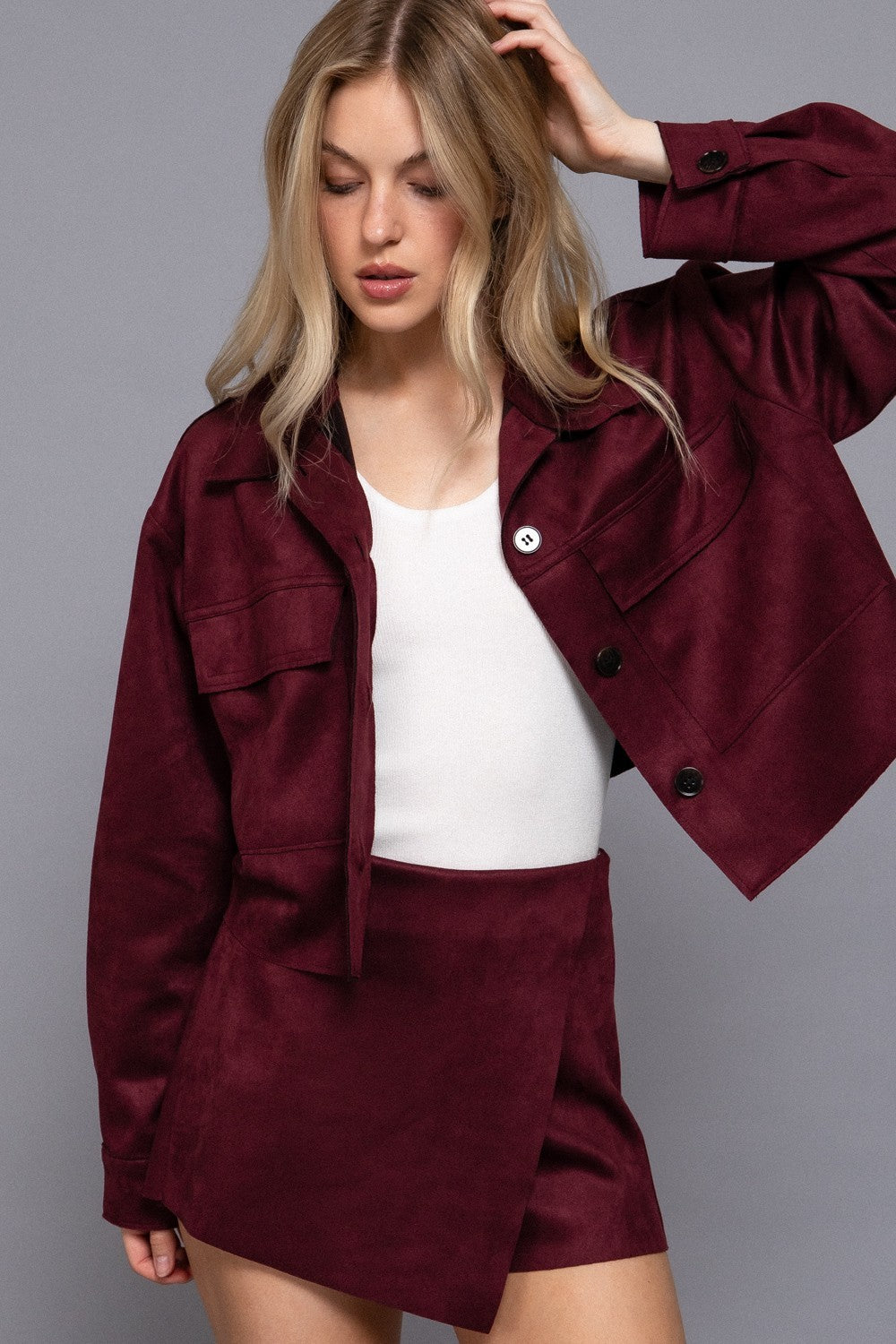 Faux Suede Jacket