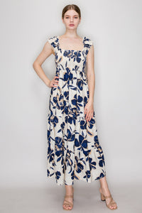 Smocked Cap Sleeve Dress