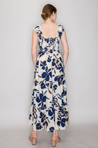 Smocked Cap Sleeve Dress