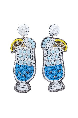 Blue Cocktail Earrings