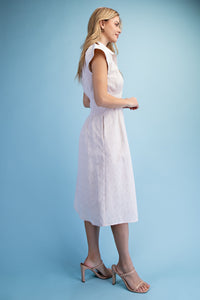 Cap Sleeve Gingham Midi Dress