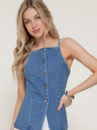 Denim Stretch Top