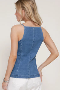 Denim Stretch Top