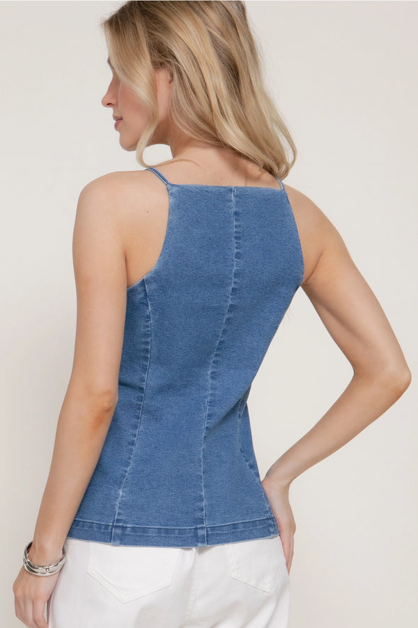 Denim Stretch Top