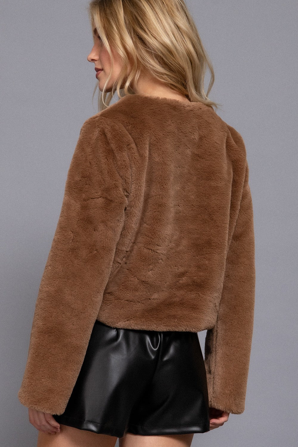 Faux Fur Cropped Jacket