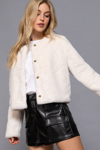 Faux Fur Cropped Jacket