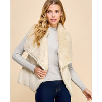 Faux Fur Waterfall Vest
