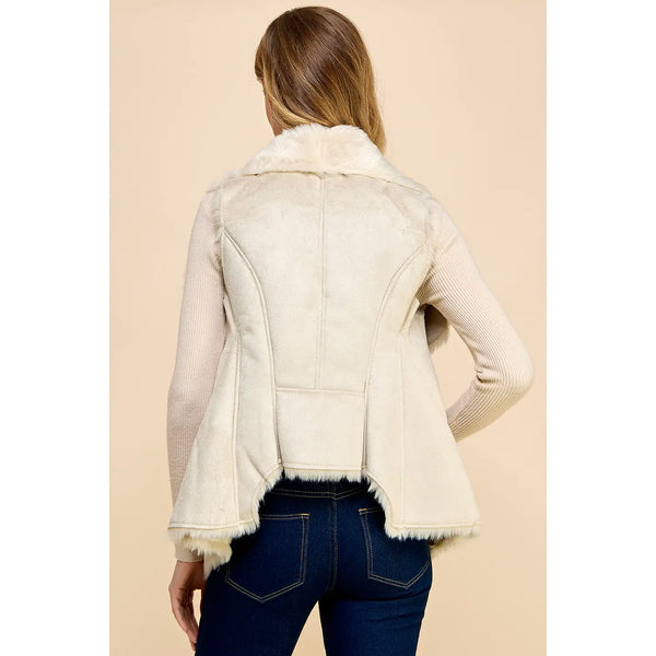 Faux Fur Waterfall Vest