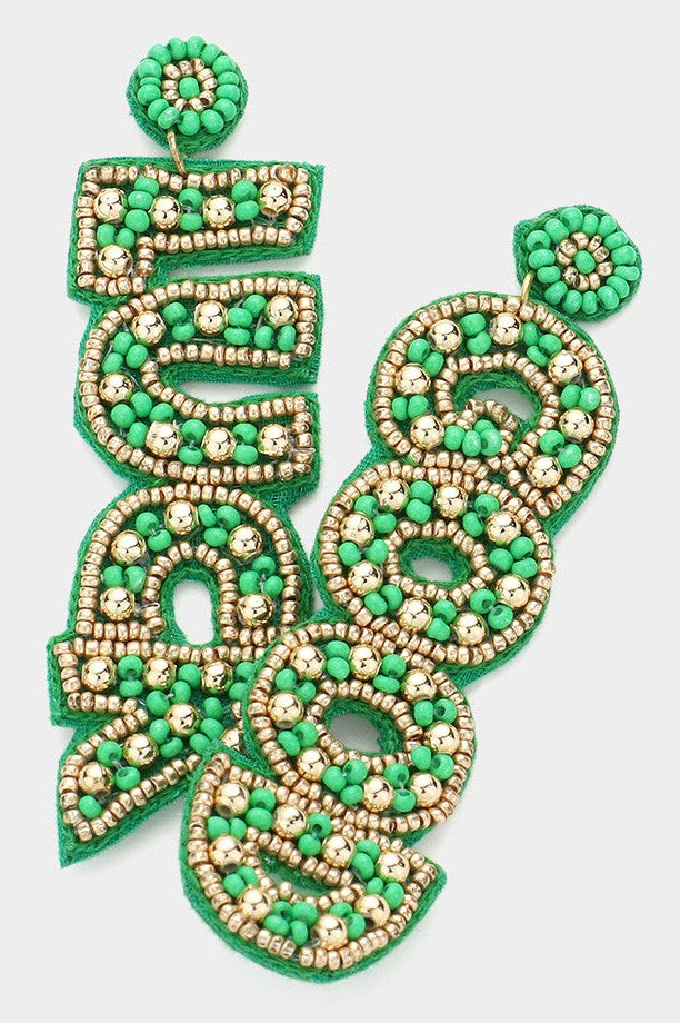 Good Luck St Patricks Day Earrings