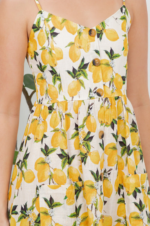 Lemon Midi Dress