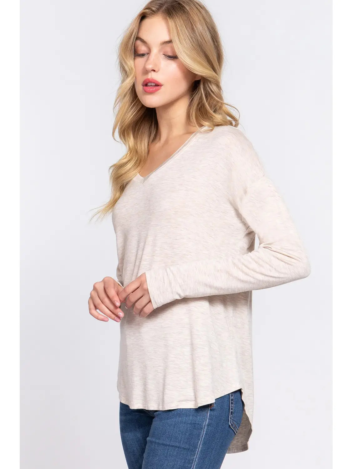 Long Sleeve V-Neck Tee