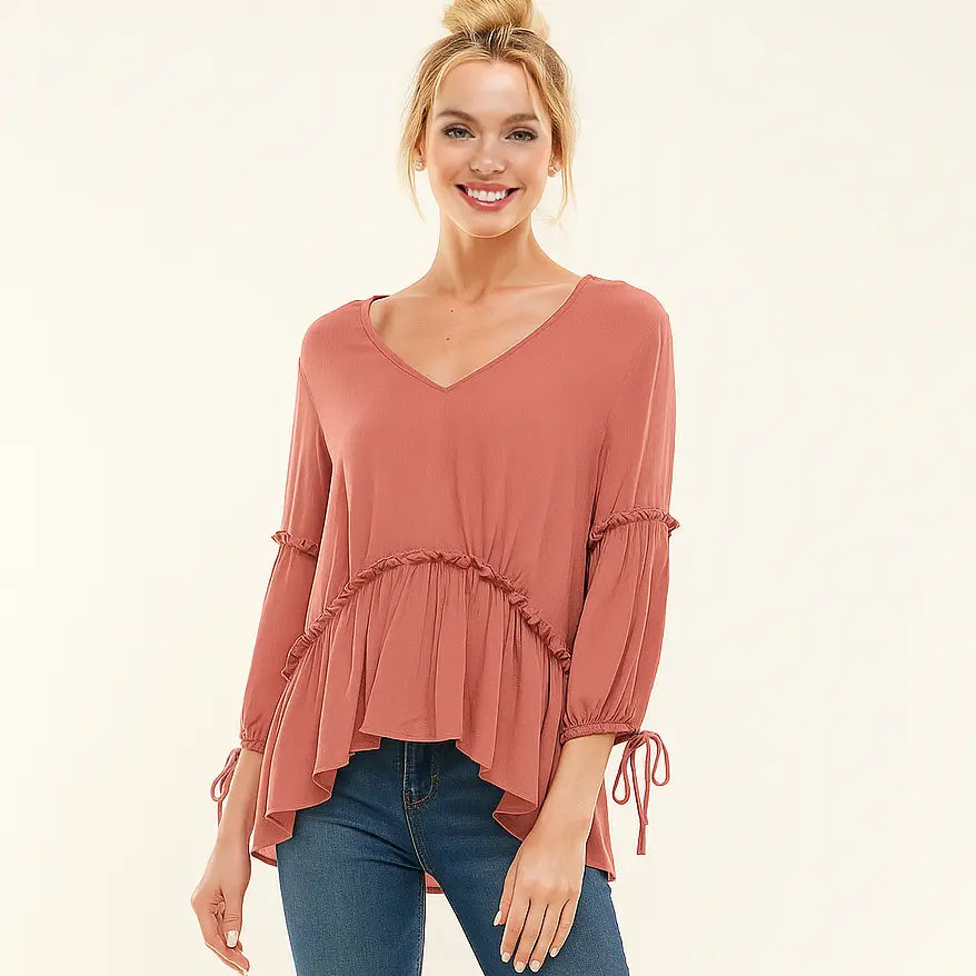 Mauve Flowy Blouse