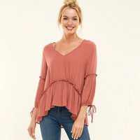 Mauve Flowy Blouse