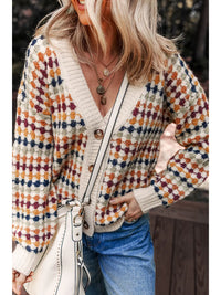 V-Neck Button-Down Cardigan