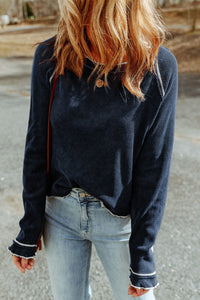 Navy Waffle Shirt