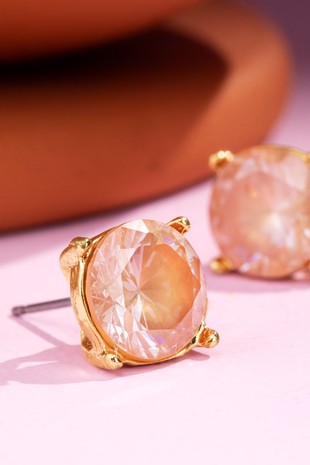 Peach Stud Earrings