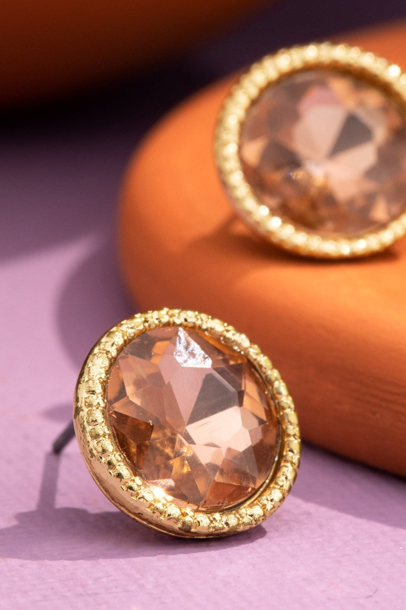Glass Stud Earrings