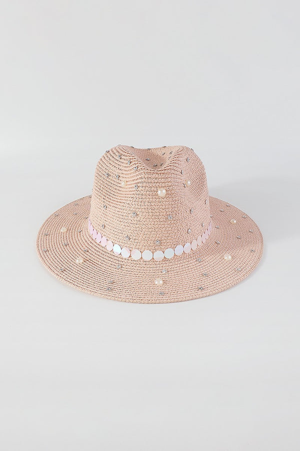 Rhinestone & Pearl Fedora