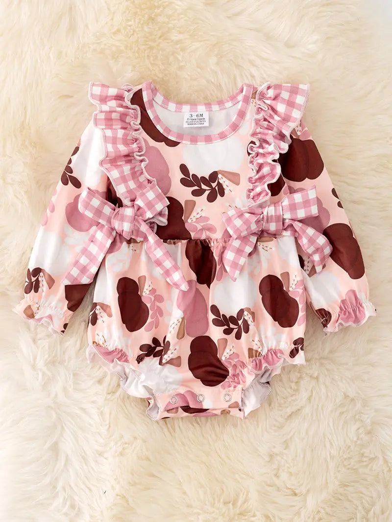 Pink Pumpkin Romper