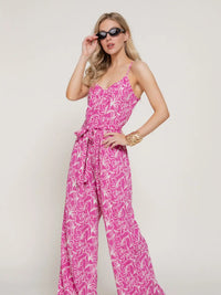 Pink Printed Jumpsuit