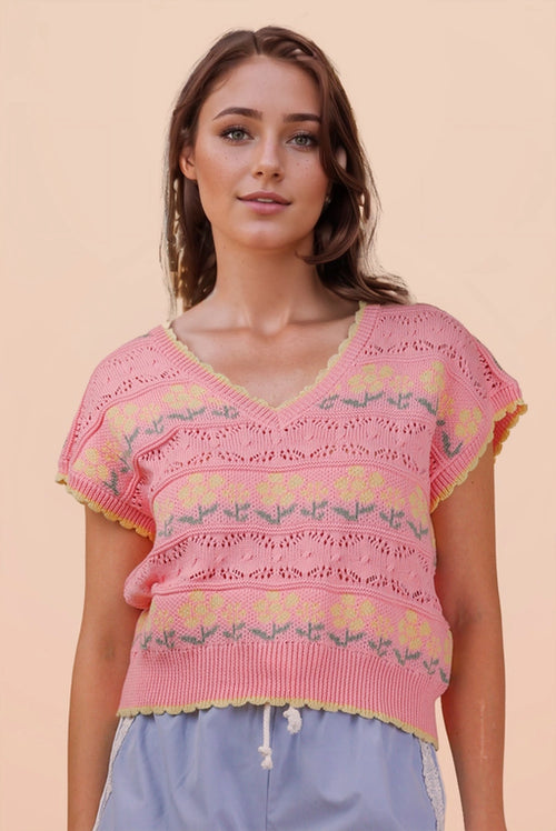 Floral Knit Top