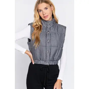 Plaid Puffer Vest