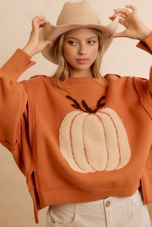 Pumpkin Oversized Pullover