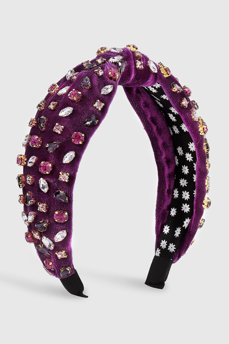 Velvet Rhinestone Headband