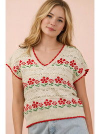 Floral Knit Top