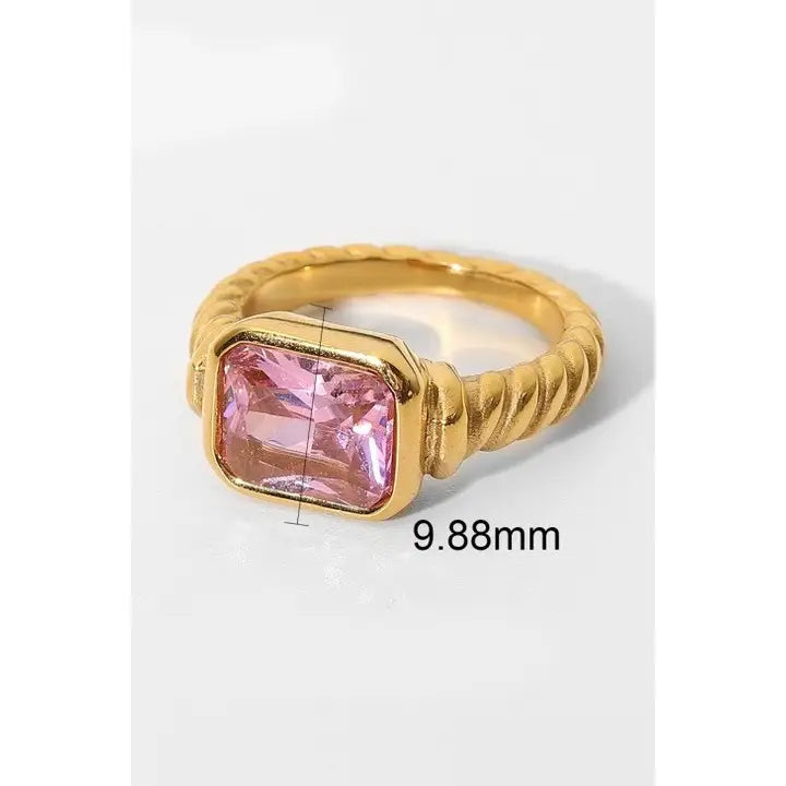 Pink Rhinestone Ring