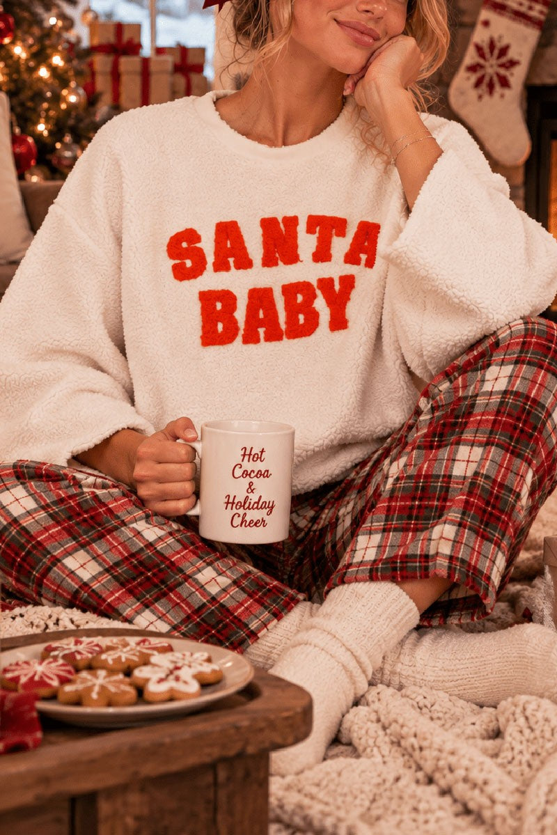 Santa Baby Sherpa Pullover