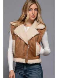 Faux Suede Fur Vest