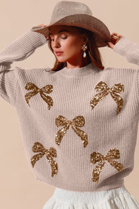 Sequin Bow Sweater