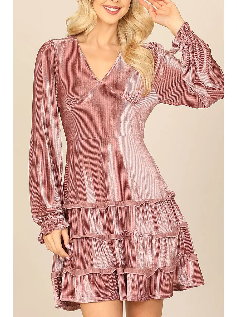 Velvet Long Sleeve Dress