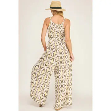 Yellow Tie-Waist Jumpsuit