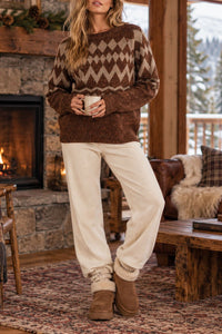 Color Block Pullover Sweater