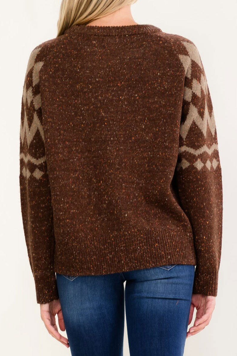 Color Block Pullover Sweater
