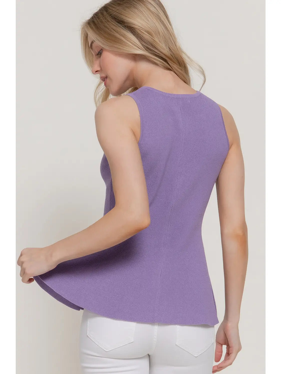 Button Down Peplum Top