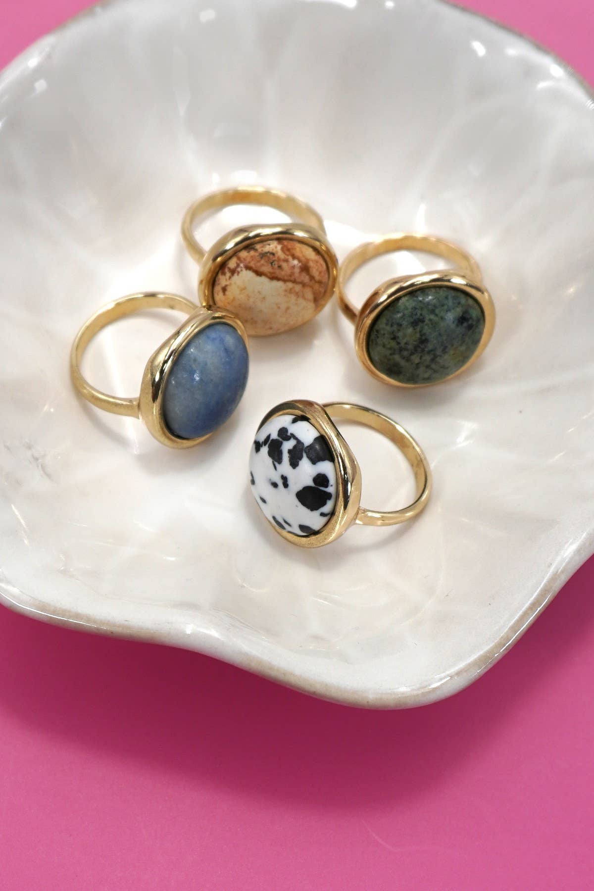 Natural Stone Cocktail Ring