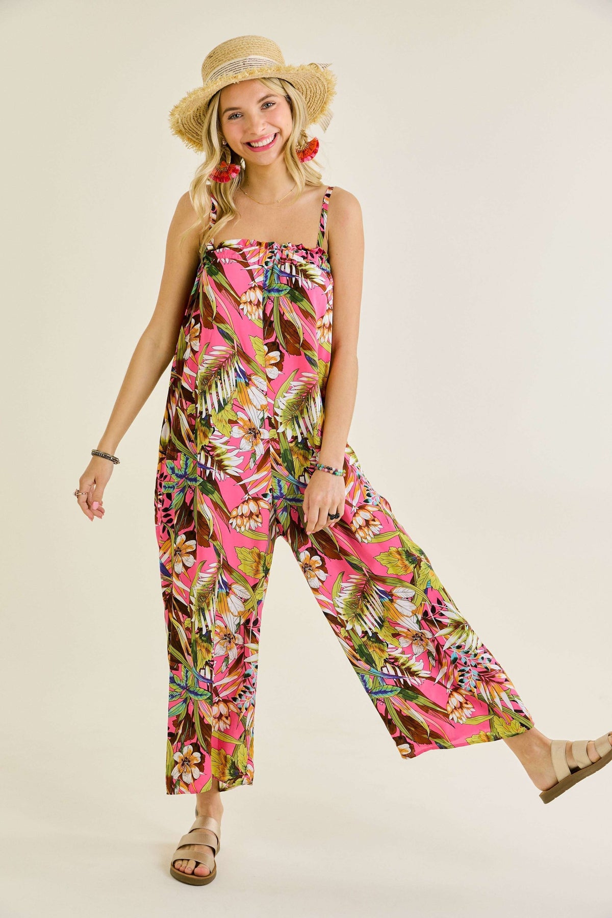 Tropical Print Romper