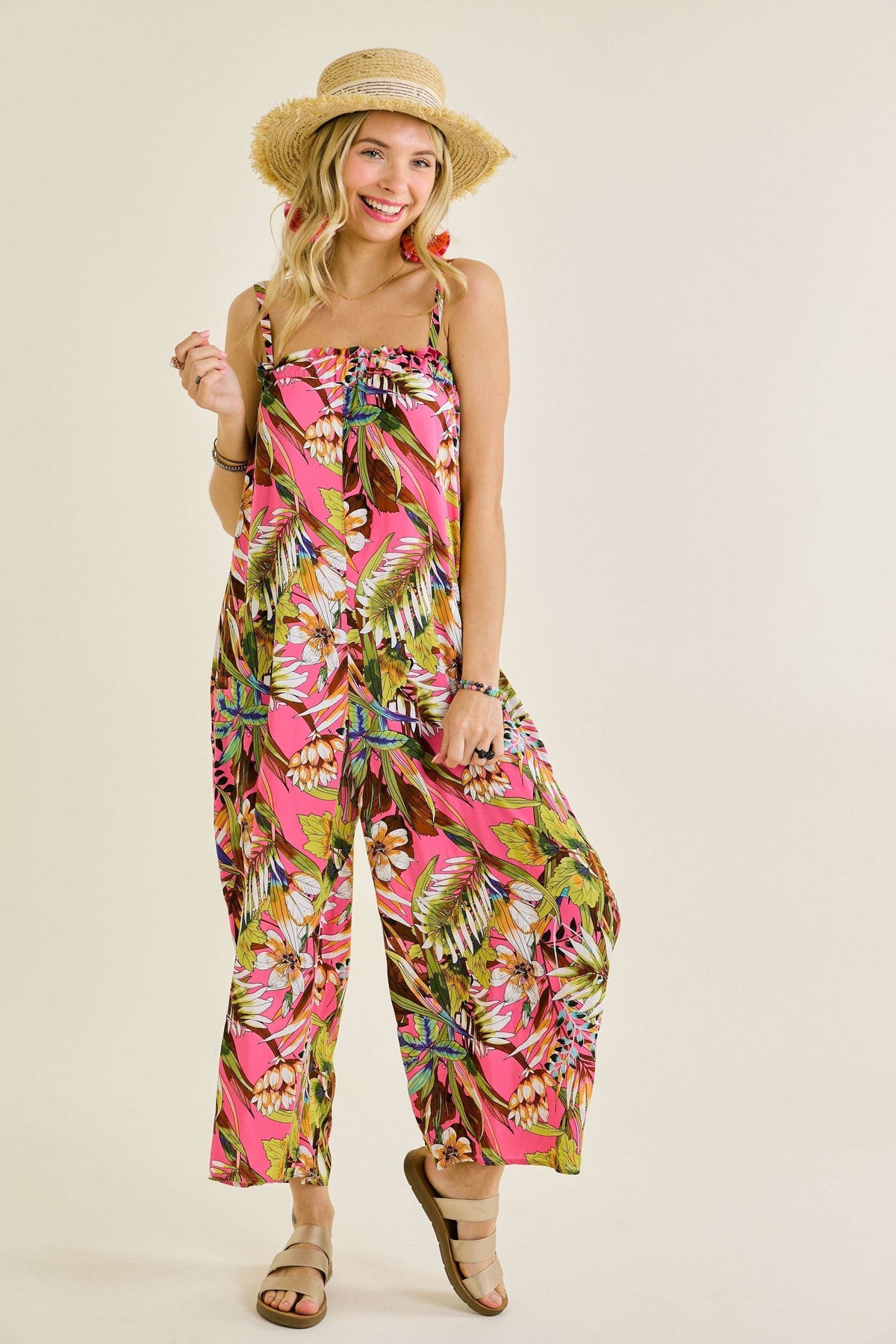 Tropical Print Romper