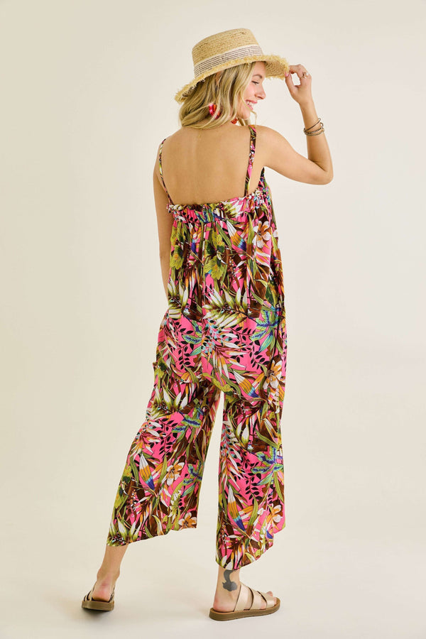 Tropical Print Romper